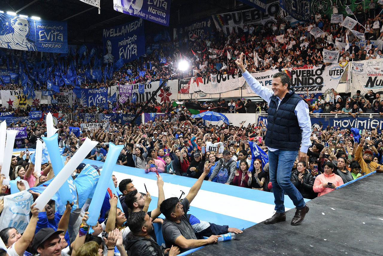 Sergio Massa. Acto en el Microestadio Malvinas Argentinas junto a los movimientos populares