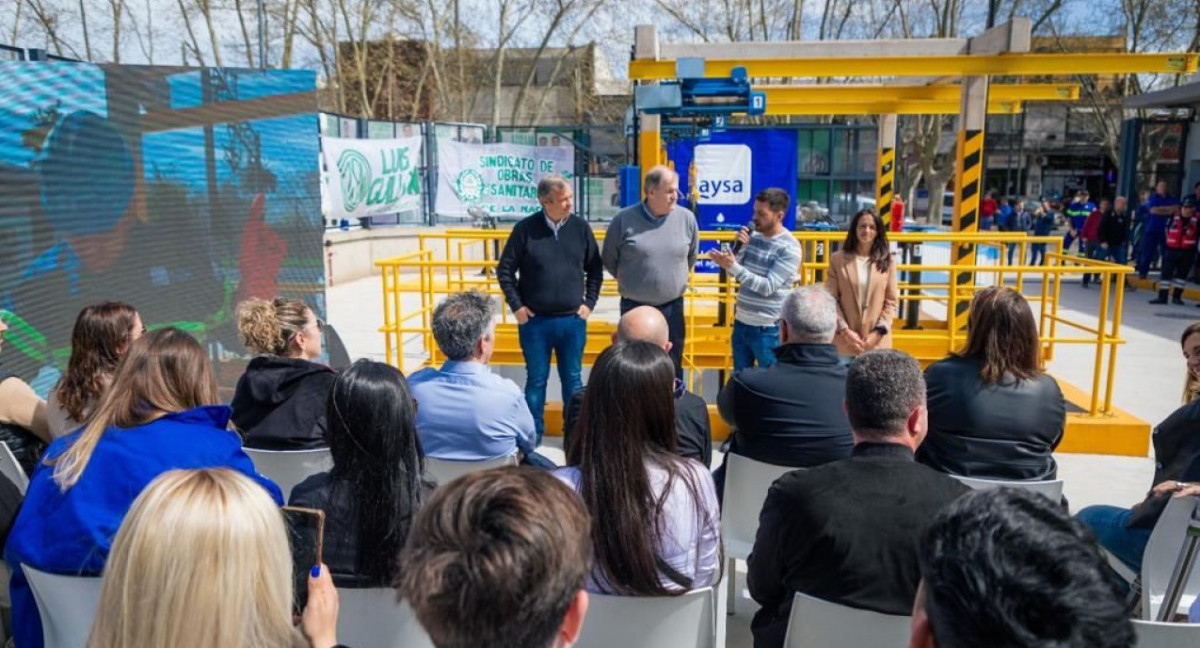 AySA inauguró una nueva estación de bombeo cloacal beneficiando a 7.100 habitantes de Almirante Brown. Foto: AYSA.