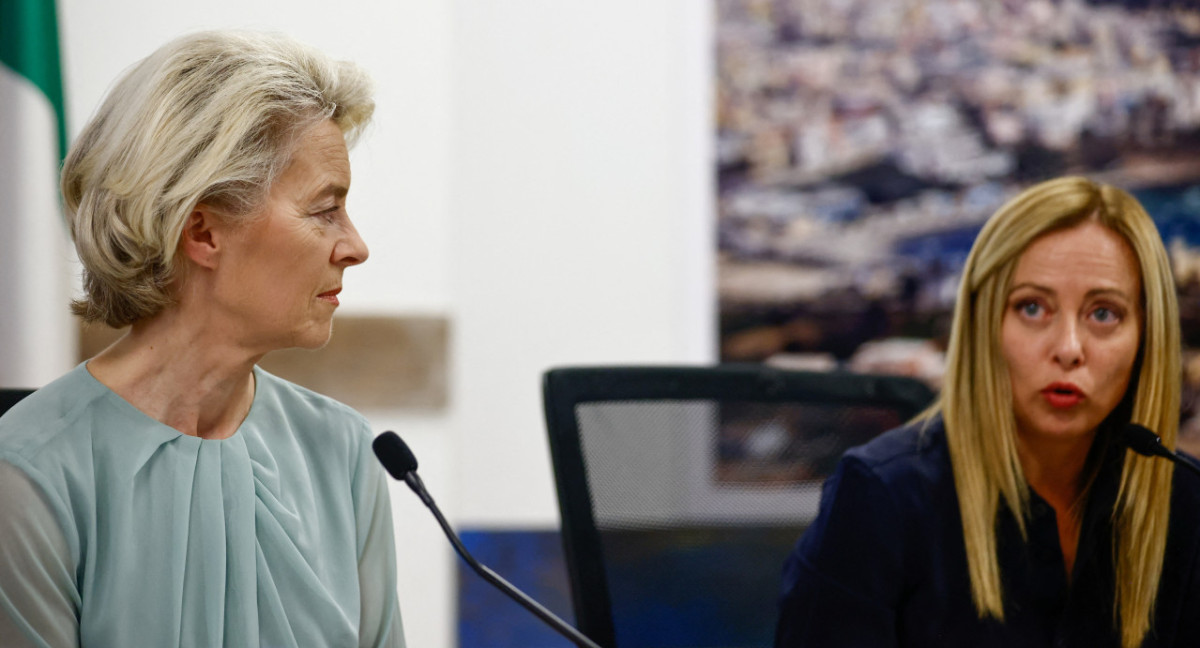 Ursula von der Leyen y Giorgia Meloni. Foto: Reuters.