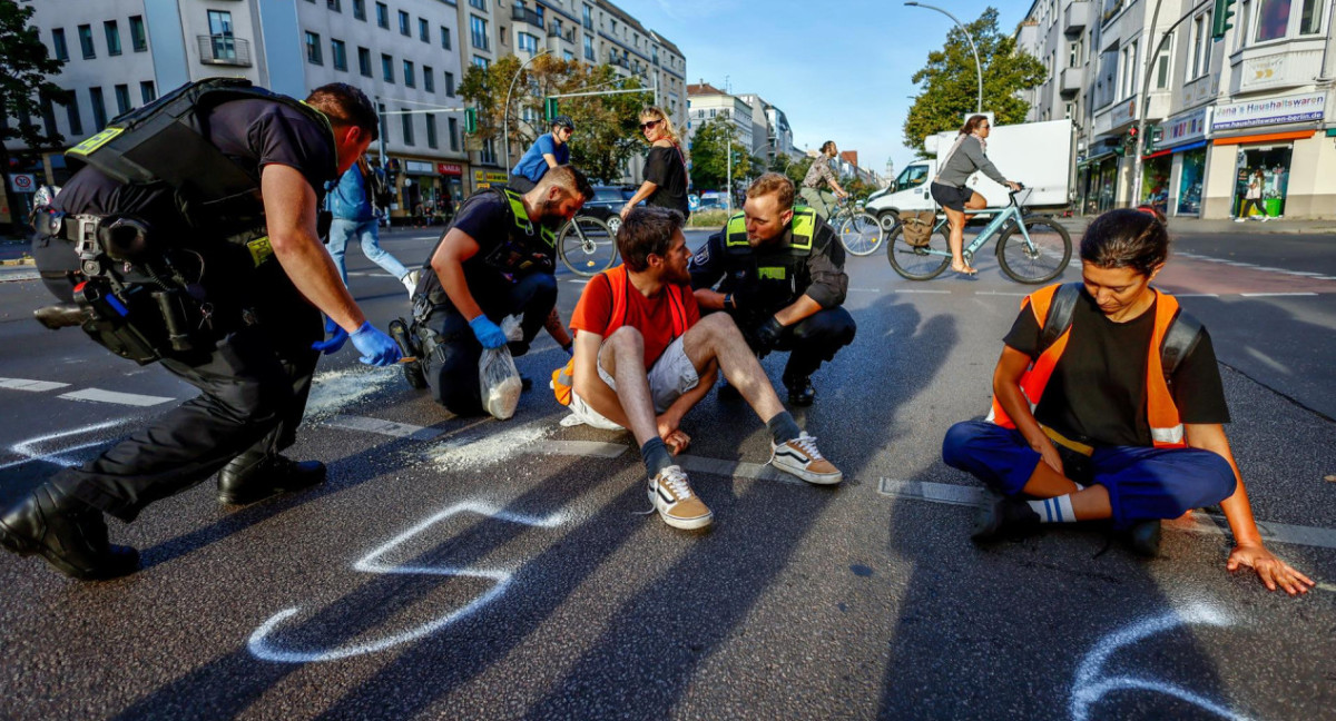 Activistas en Alemania. Foto: EFE.