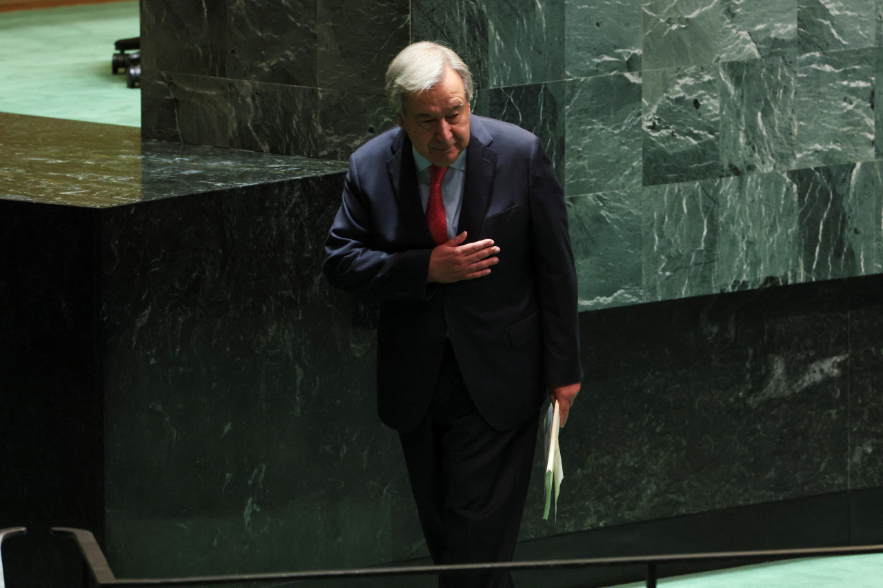 Antonio Guterres en la Asamblea General de la ONU. Foto: Reuters.