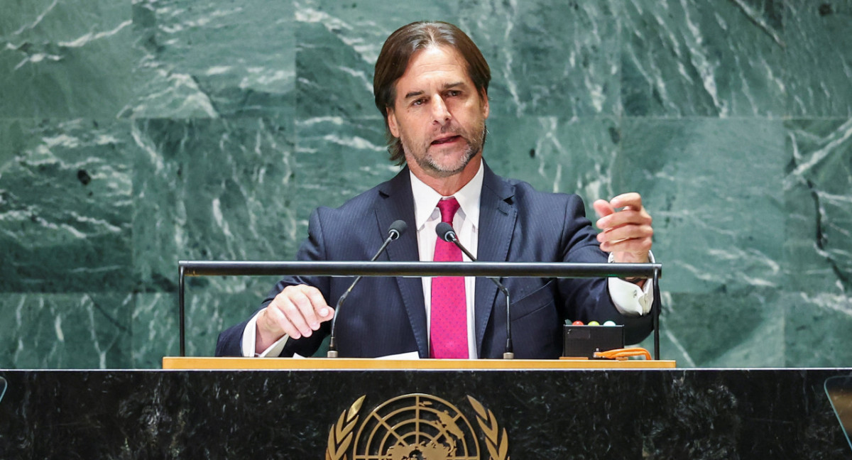 Lacalle Pou en la Asamblea General de la ONU. Foto: Reuters.