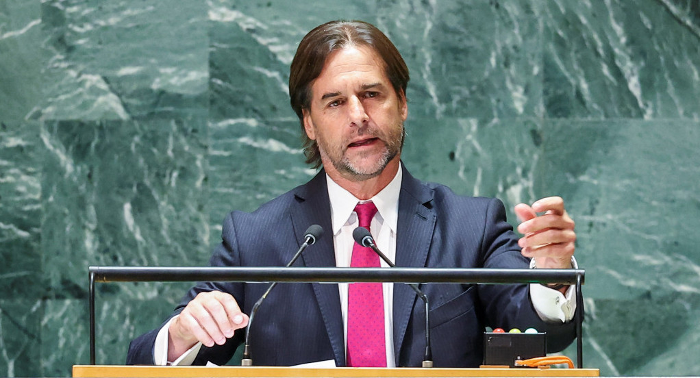 Lacalle Pou en la Asamblea General de la ONU. Foto: Reuters.