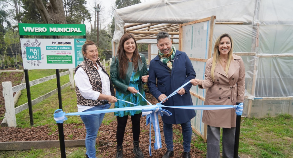 Gustavo Menéndez inauguró dos espacios ambientales en Merlo. Foto: Municipio de Merlo.