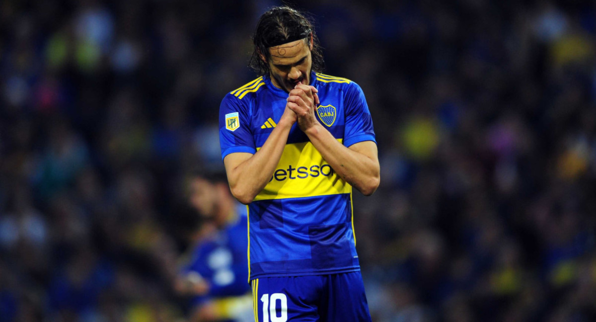 Edinson Cavani; Boca Juniors vs Lanús. Foto: Télam.