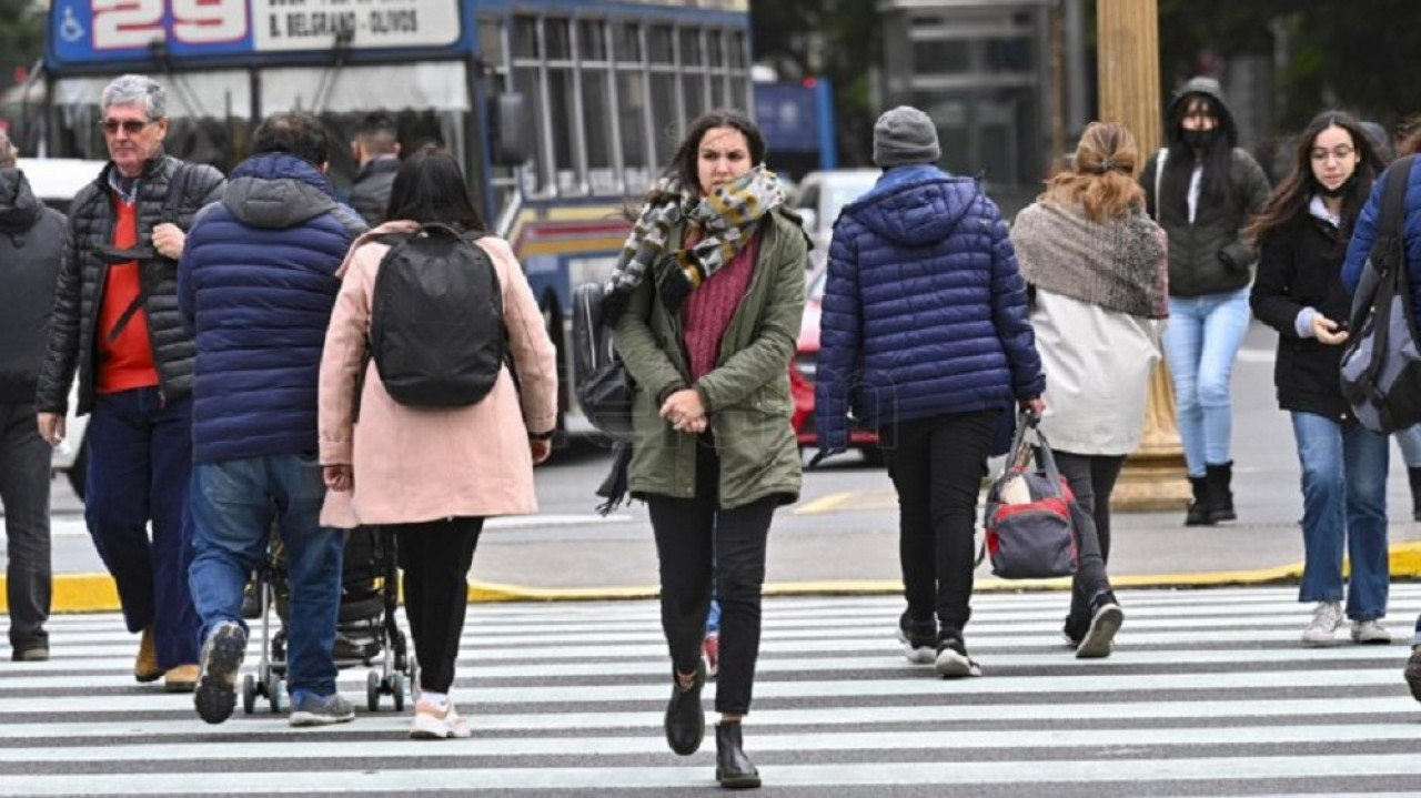 Frío en Buenos Aires. Foto: NA.