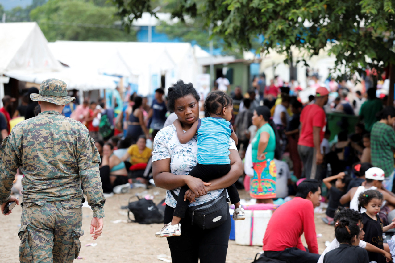 Migrantes en Darién. Foto: Reuters.