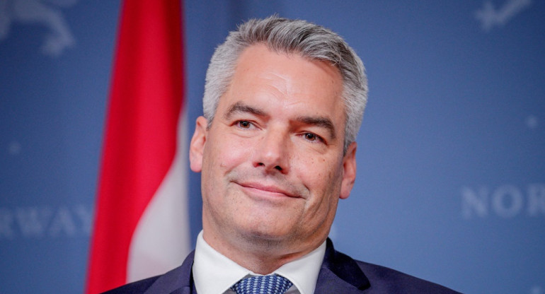 Karl Nehammer, canciller de Austria. Foto: Reuters.