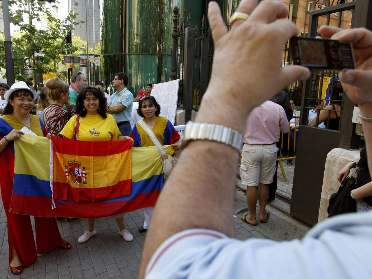 Migrantes colombianos en España. Foto: EFE