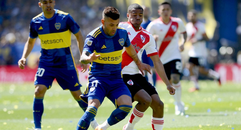 Lucas Janson; Superclásico; Boca vs. River. Foto: Télam.