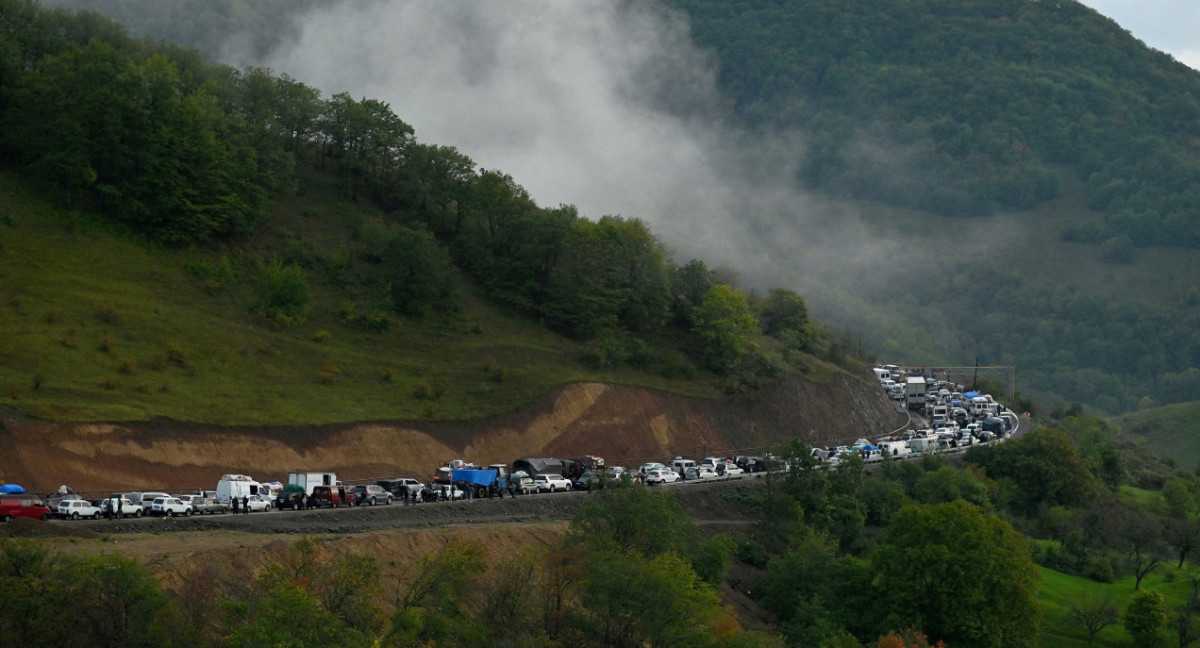 Migrantes de Nagorno Karabaj. Foto: Reuters.