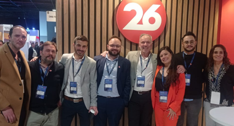 Equipo de Canal 26 en las Jornadas Internacionales 2023.