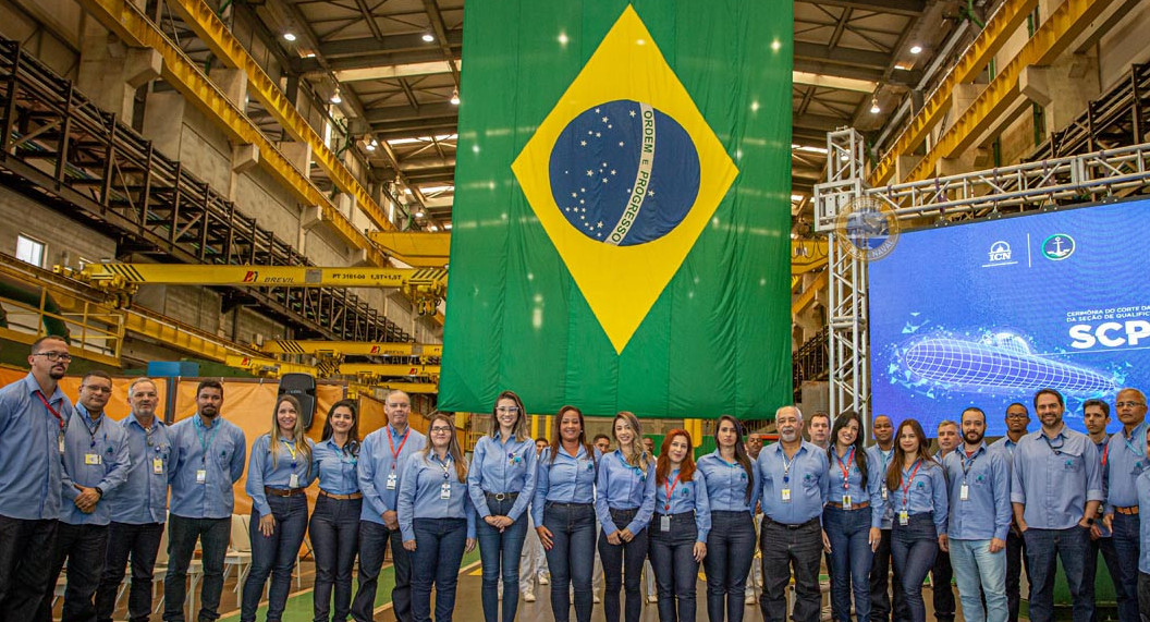 Ceremonia que dio el puntapié inicial a la construcción del submarino. Foto: Defensa Aérea y Naval