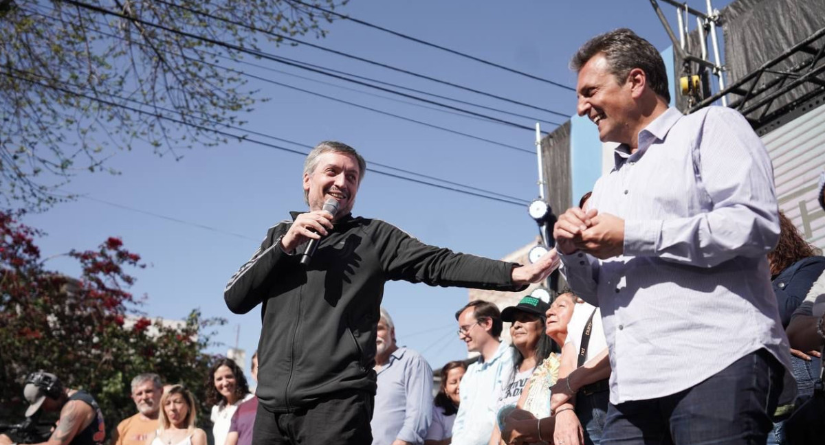 Sergio Massa junto a Máximo Kirchner