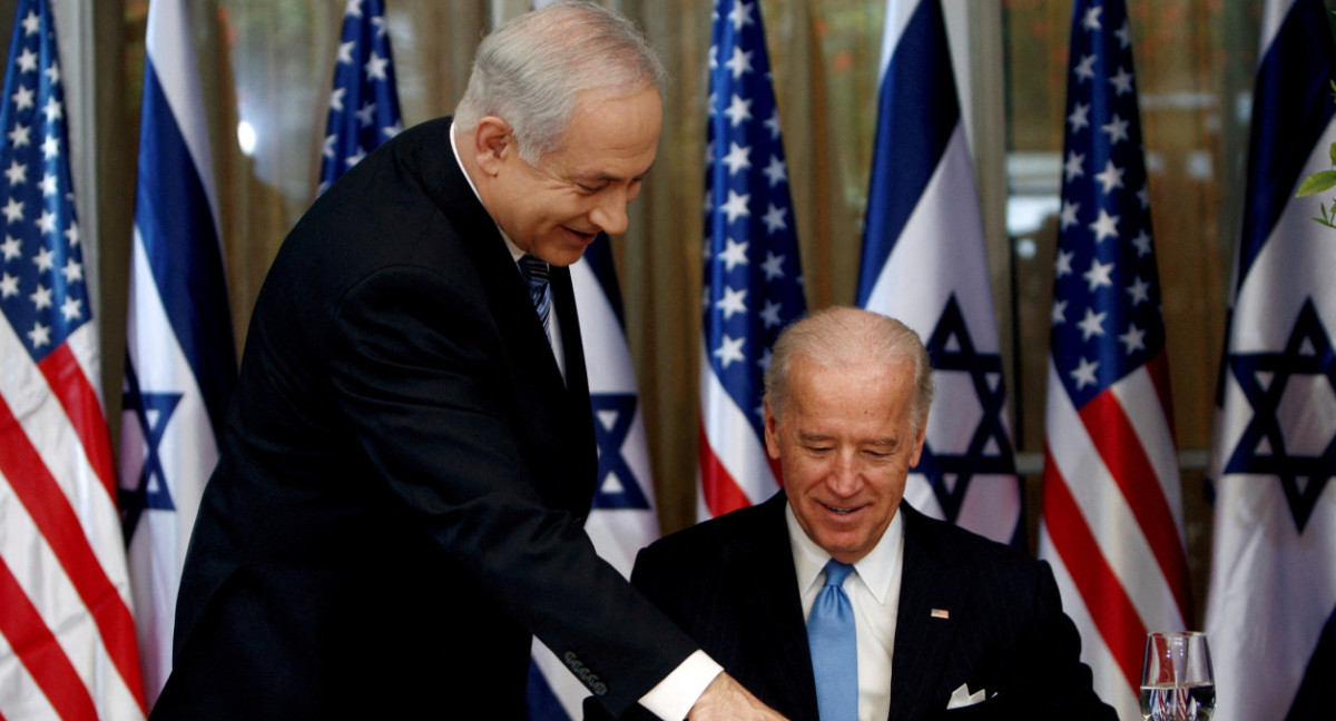 El presidente de EEUU, Joe Biden, y el primer ministro israelí, Benjamín Netanyahu. Foto: Reuters.