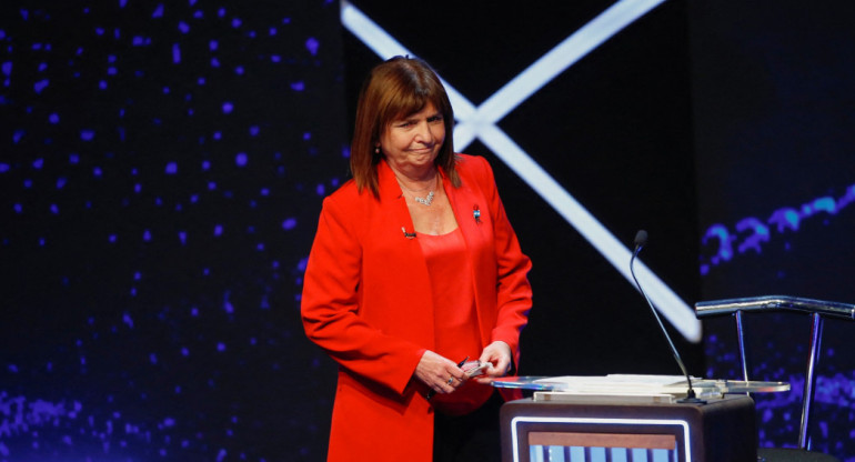 Patricia Bullrich en el debate presidencial. Foto: NA.