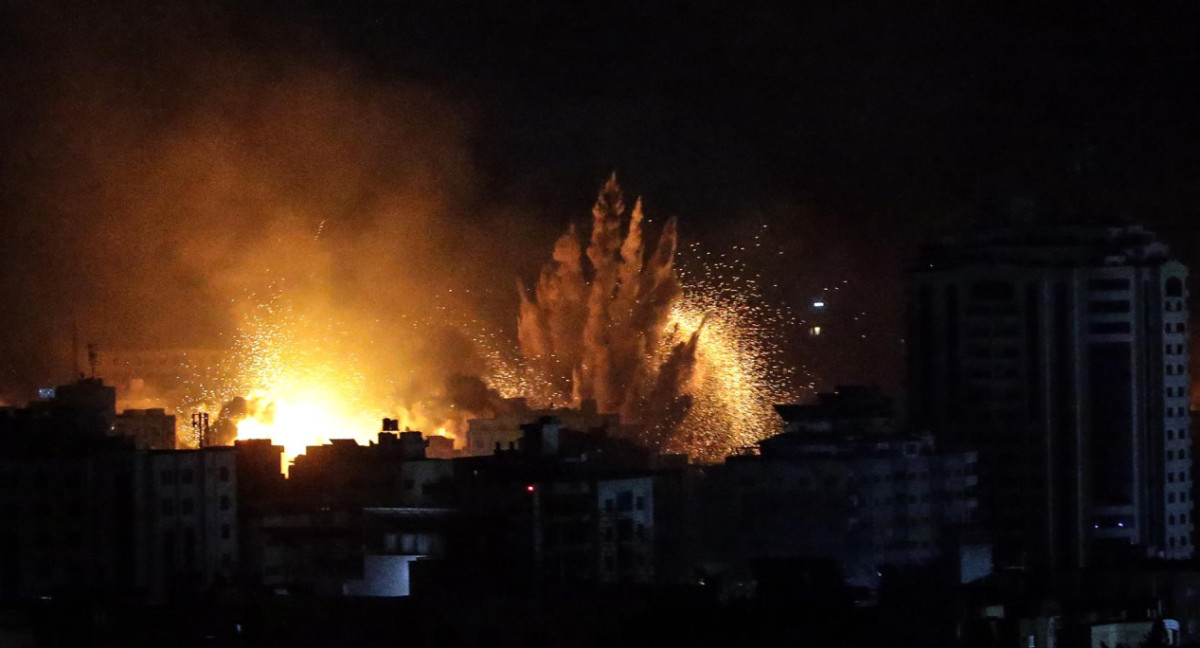 Ataque explosivo de Israel a Gaza. Foto: EFE.