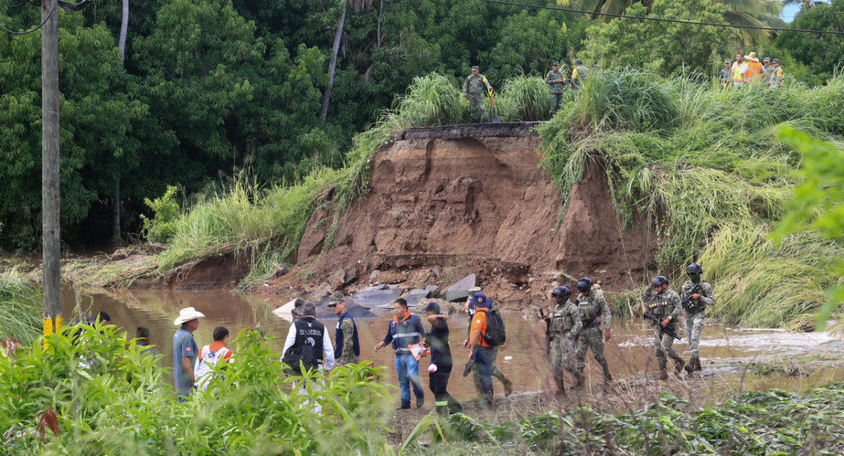 Los destrozos del ciclón Lidia. Foto: EFE