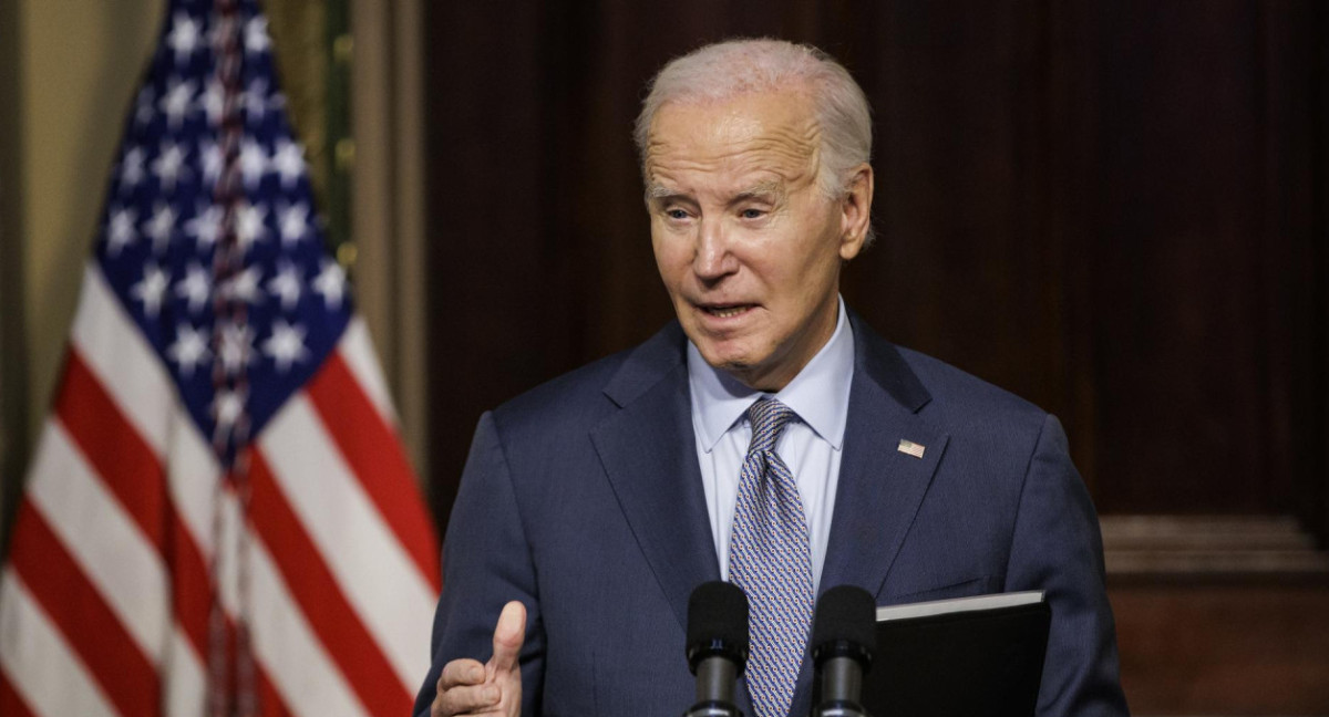 Joe Biden ante líderes de la comunidad judía por el conflicto en Israel. Foto: EFE.