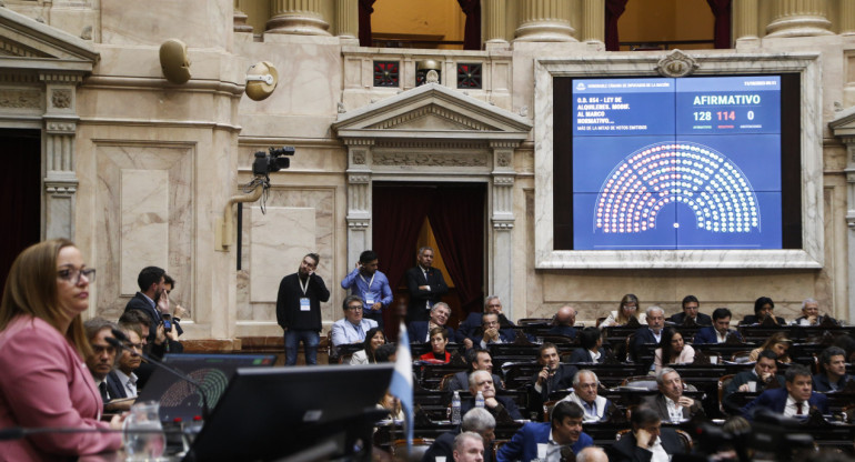 Aprobación en Diputados de la nueva Ley de Alquileres. Foto: NA.