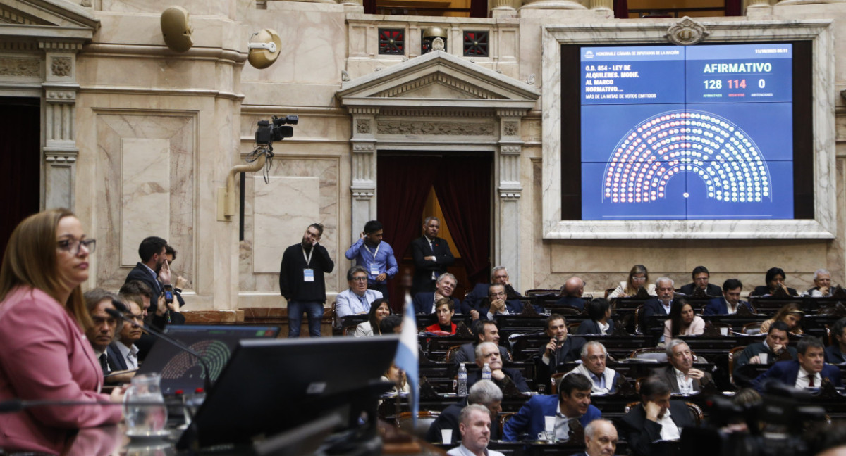 Aprobación en Diputados de la nueva Ley de Alquileres. Foto: NA.