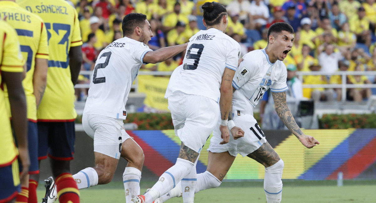 Colombia vs Uruguay, Eliminatorias. Foto: EFE