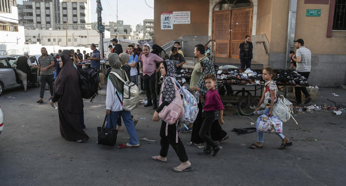 Desplazados por el conflicto entre Israel y Hamas. Foto: EFE.