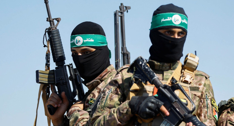 Milicianos de Hamas. Foto: NA.