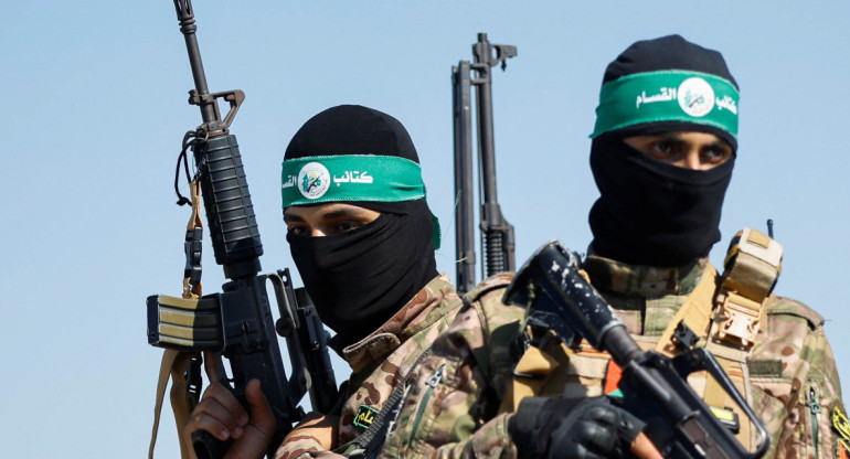 Milicianos de Hamas. Foto: NA.