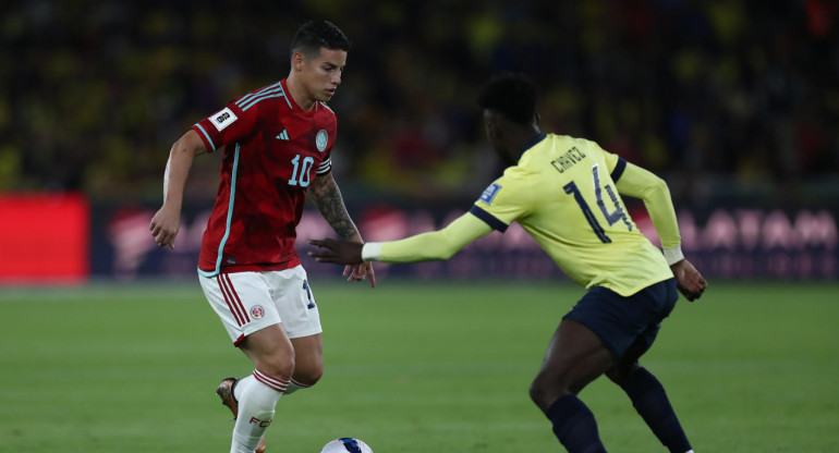 Ecuador vs Colombia, Eliminatorias. Foto: EFE