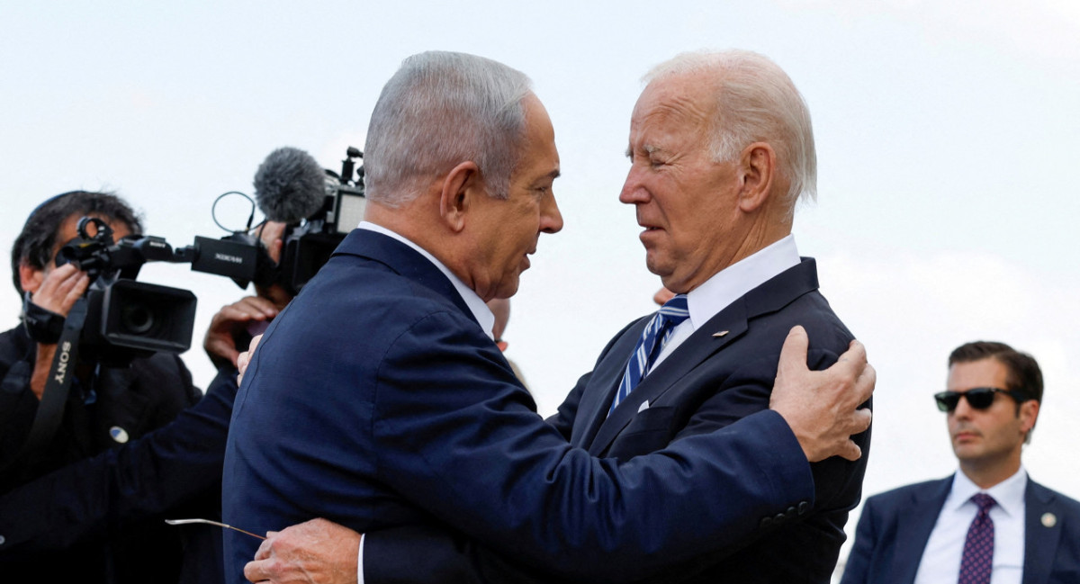 Benjamín Netanyahu y Joe Biden en Israel. Foto: Reuters.