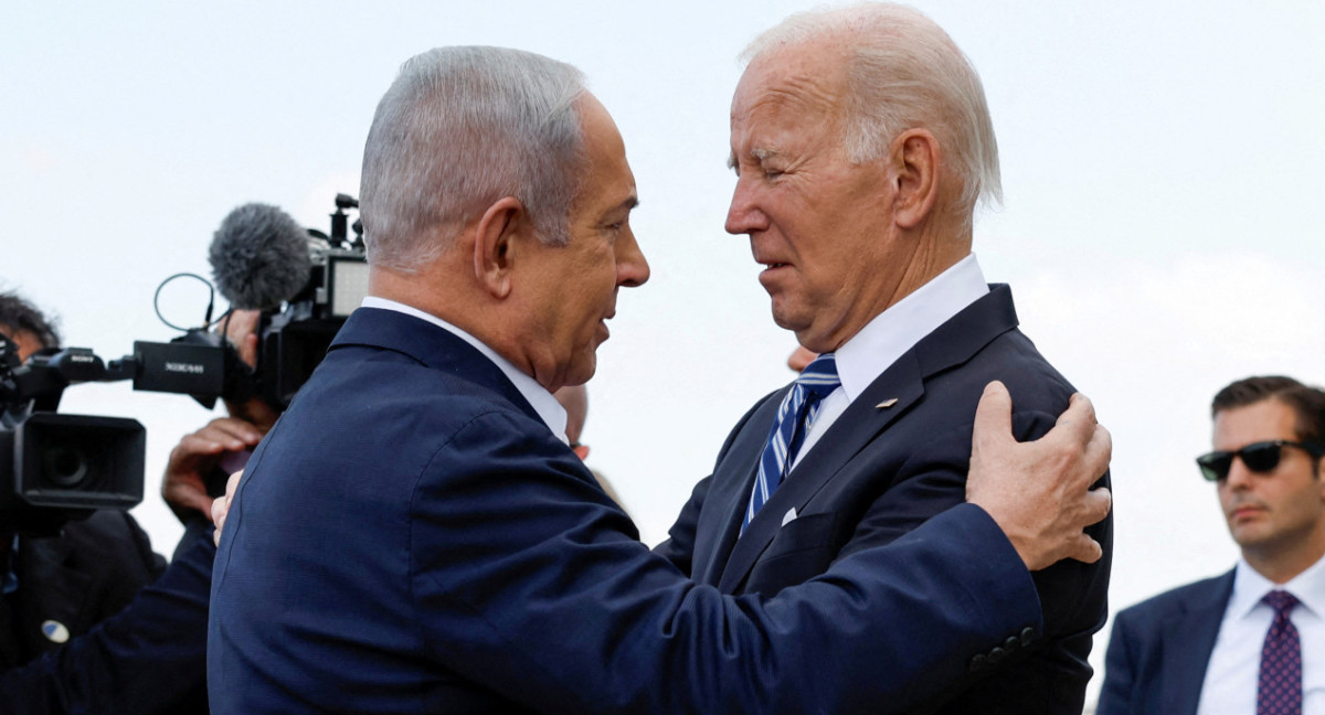 Joe Biden y el primer ministro israelí, Benjamin Netanyahu. Archivo Reuters