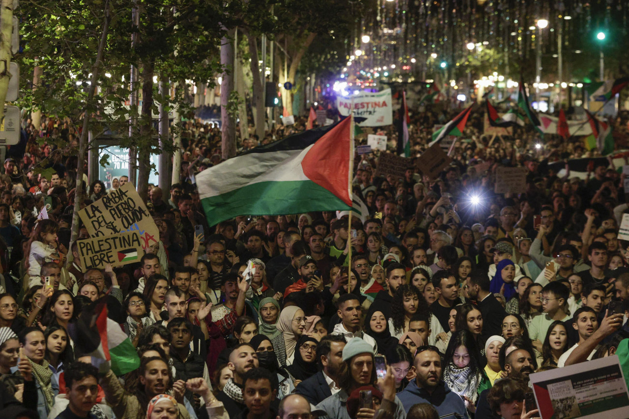 Marcha a favor de Palestina en España. Video: EFE.