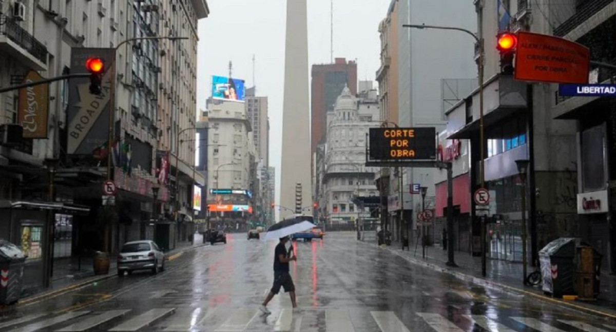 Lluvias en Buenos Aires. Foto: NA.