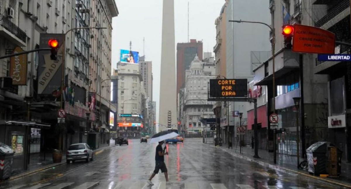 Lluvias en Buenos Aires. Foto: NA.