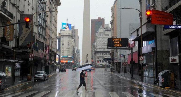 Lluvias en Buenos Aires. Foto: NA.