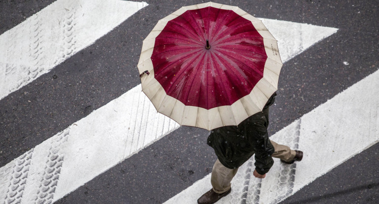 Lluvias en Buenos Aires. Foto: NA.