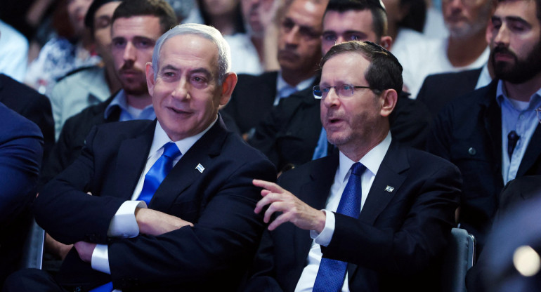 Benjamin Netanyahu y Isaac Herzog. Foto: REUTERS.