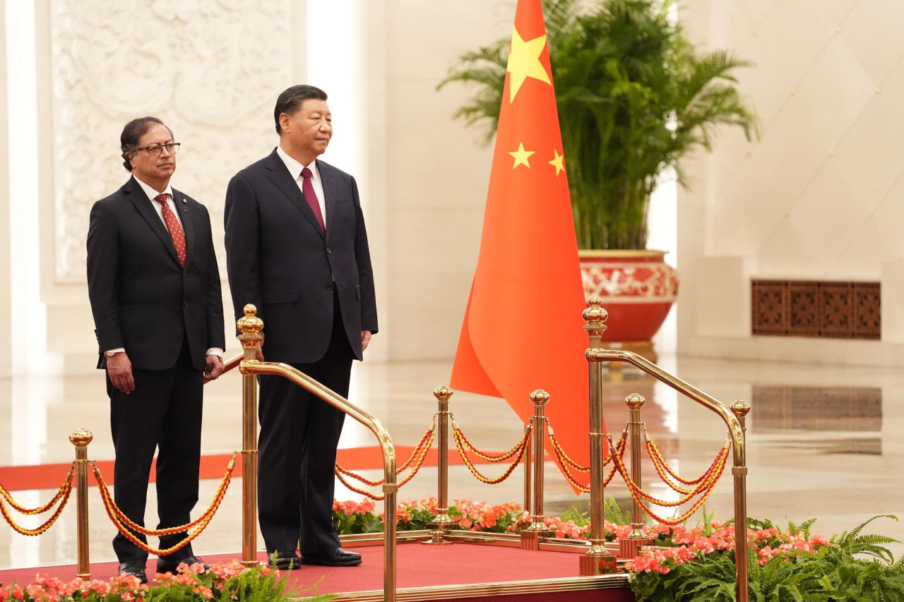 Gustavo Petro y Xi Jinping. Foto: EFE.