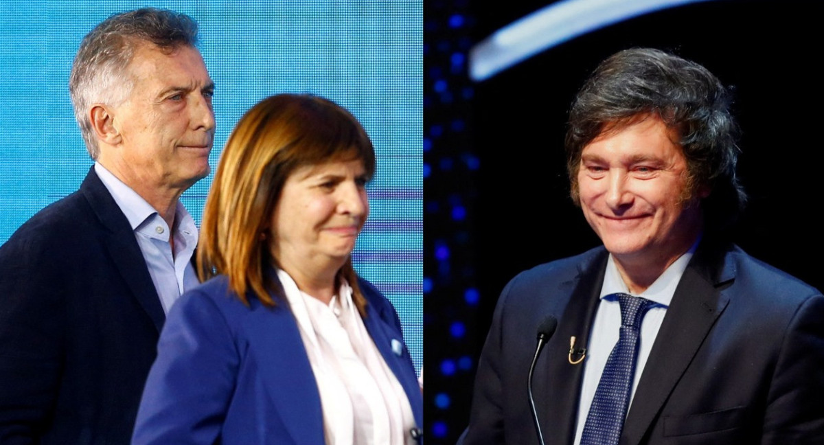 Macri, Bullrich y Mieli. Fotos: NA.