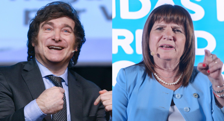 Javier Milei y Patricia Bullrich. Foto: NA.