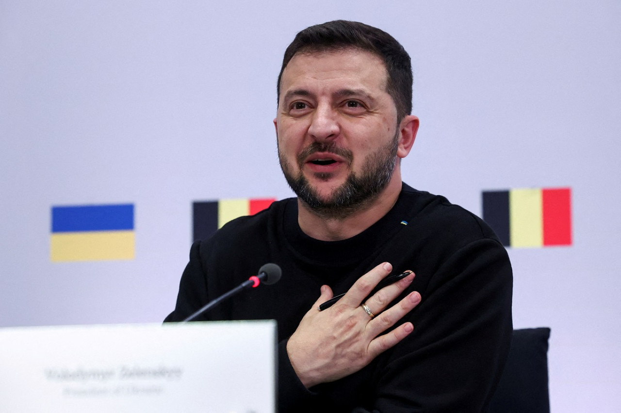 Volodimir Zelenski se mostró optimista con la posible adhesión de Ucrania a la UE. Foto: Reuters.