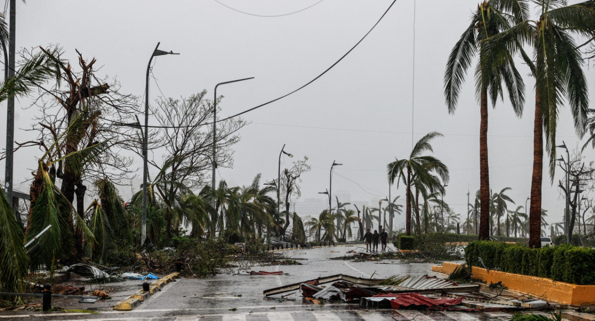 Acapulco, tras el impacto de Otis en México. Foto: EFE.