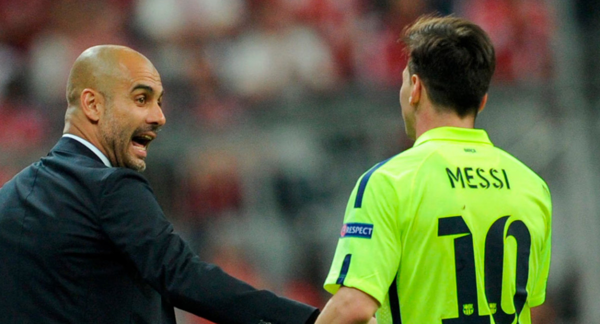 Lionel Messi y Guardiola. Foto: EFE