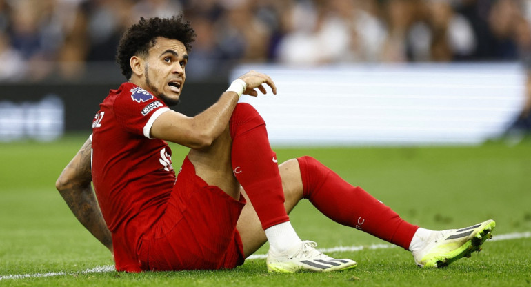 Luiz Díaz, futbolista de Liverpool. Foto: Reuters.