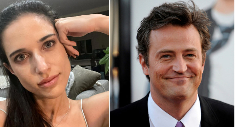 Molly Hurwitz y Matthew Perry. Fotos: Instagram - Reuters.