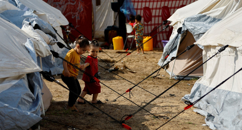 Niños palestinos en Gaza. Foto: Reuters.