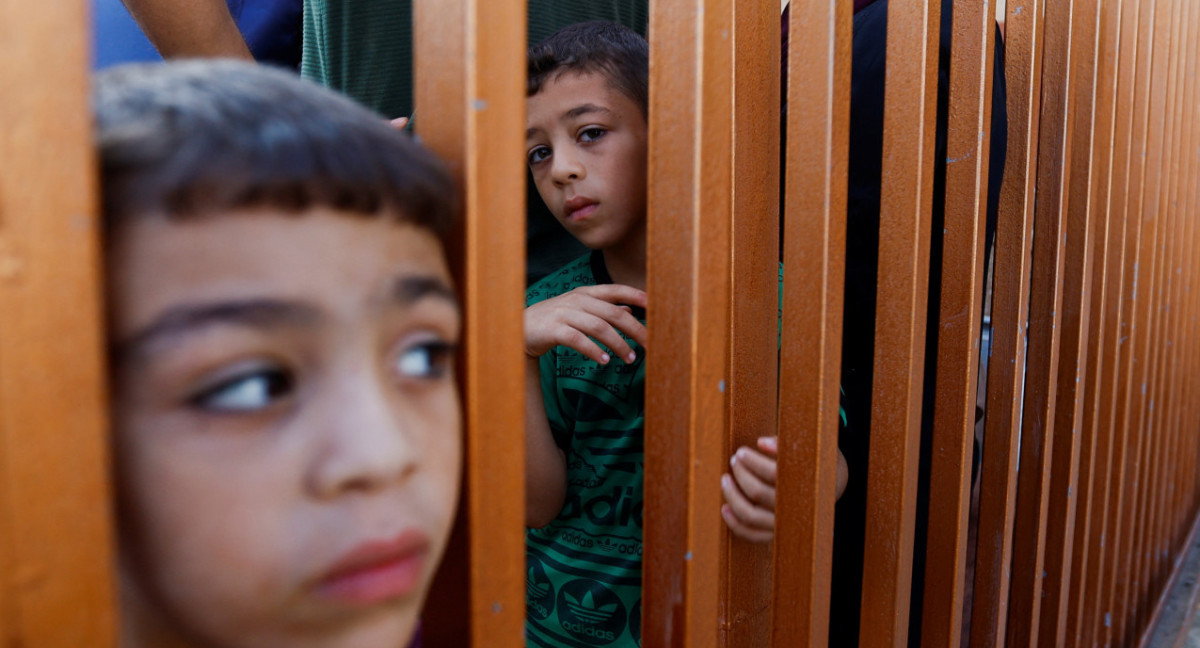 Niños palestinos en Gaza. Foto: Reuters.