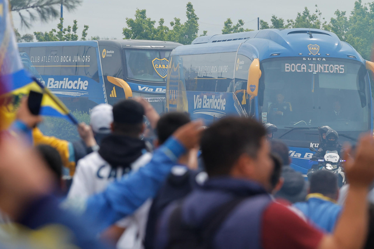 Boca partió rumbo a Brasil. Foto: EFE