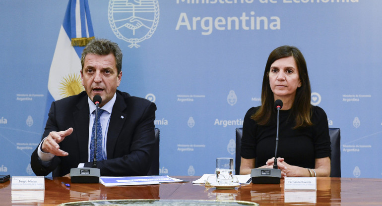 Sergio Massa y Fernanda Raverta. Foto: NA.